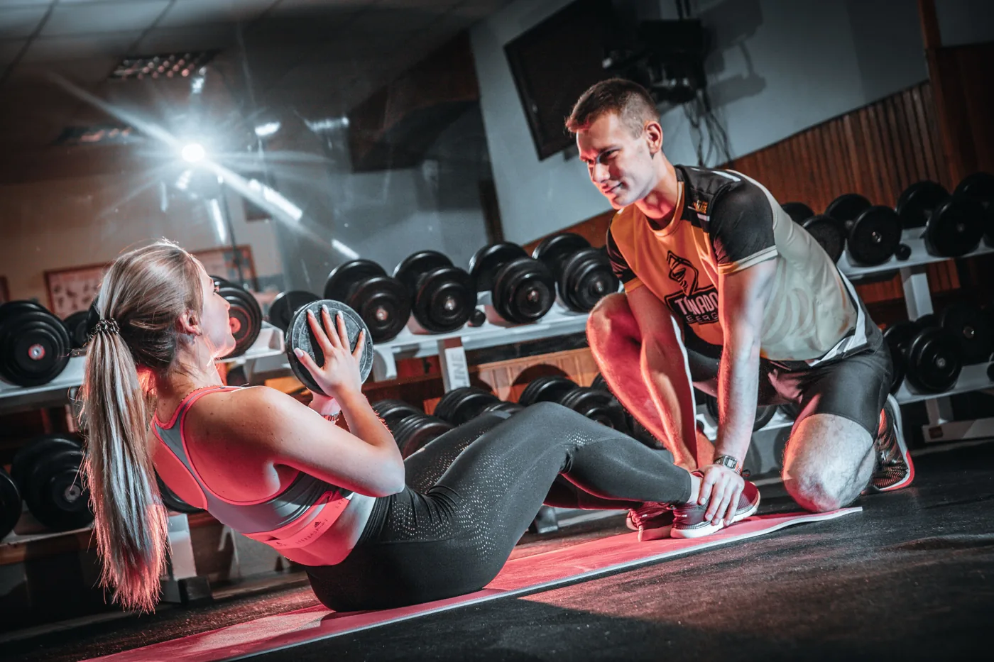 Coach sportif en séance