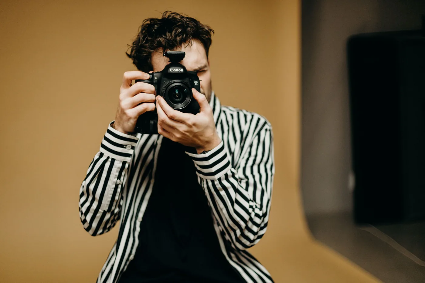 Photographe professionnel au travail